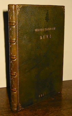 Giosuè Carducci Rime 1857 San Miniato Tipografia Ristori